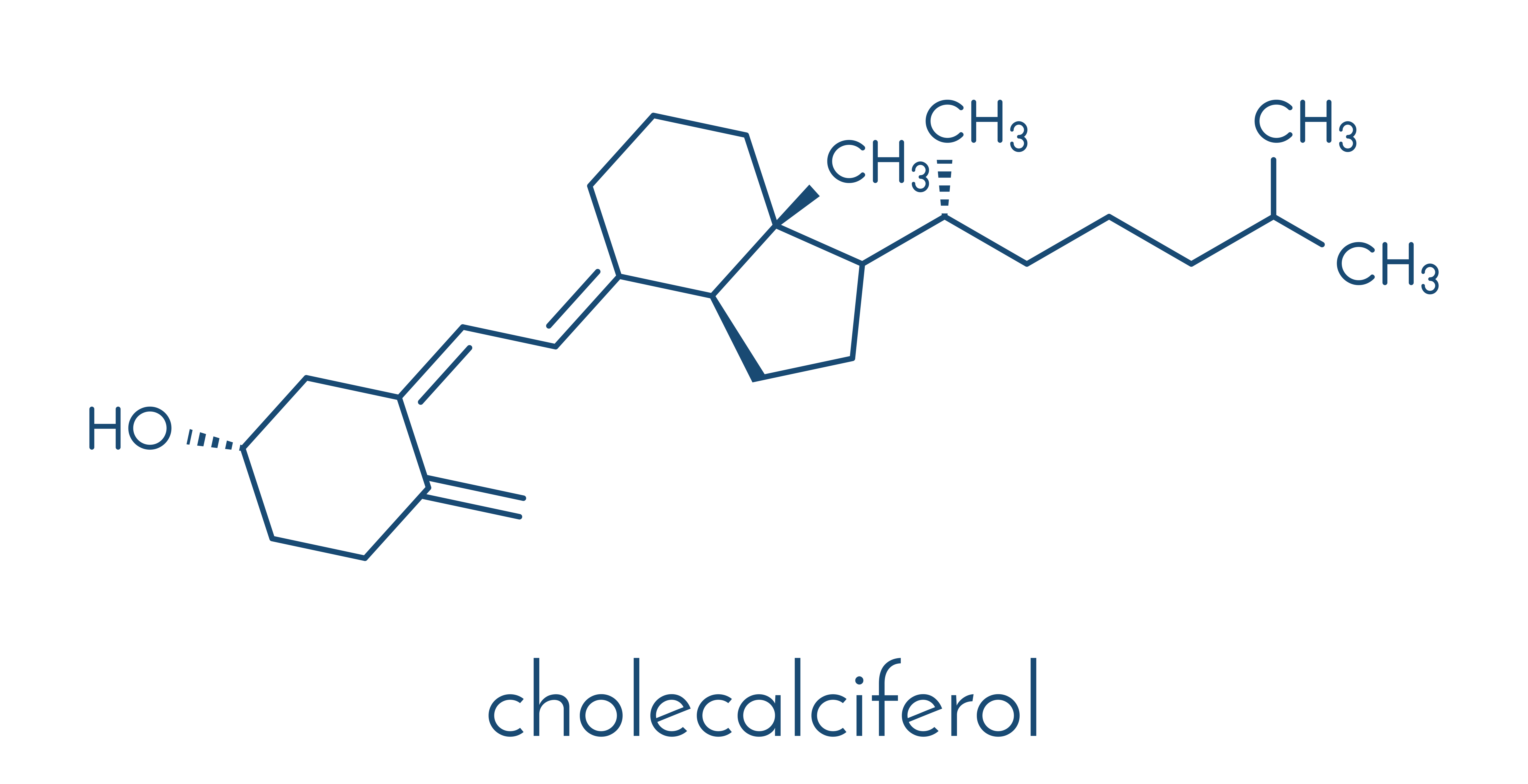 Vitamin D (D3, cholecalciferol) - chemical formula. Vitamin D3 should be the base of supplement for pregnant women