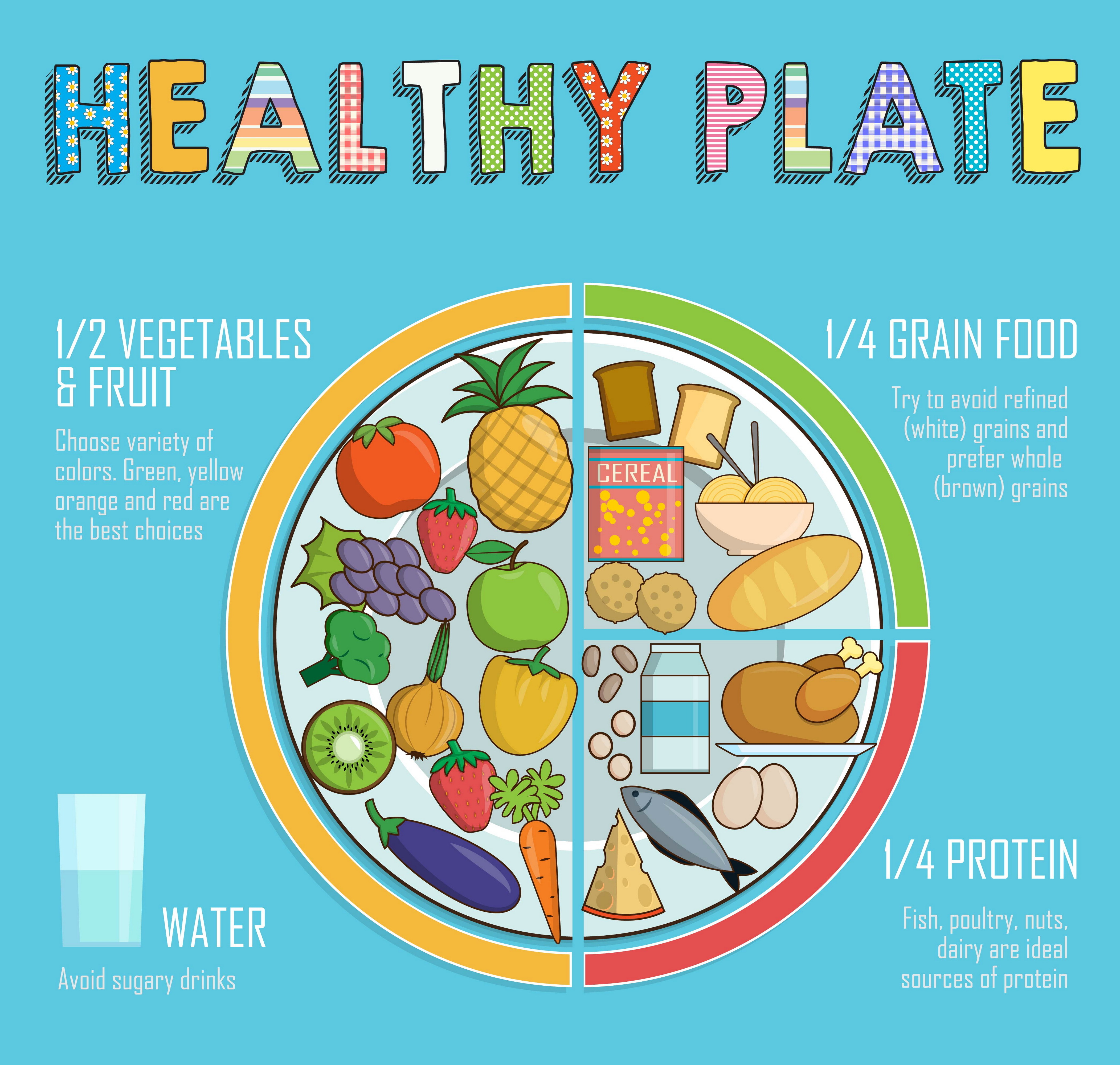 How your plate should be composed?