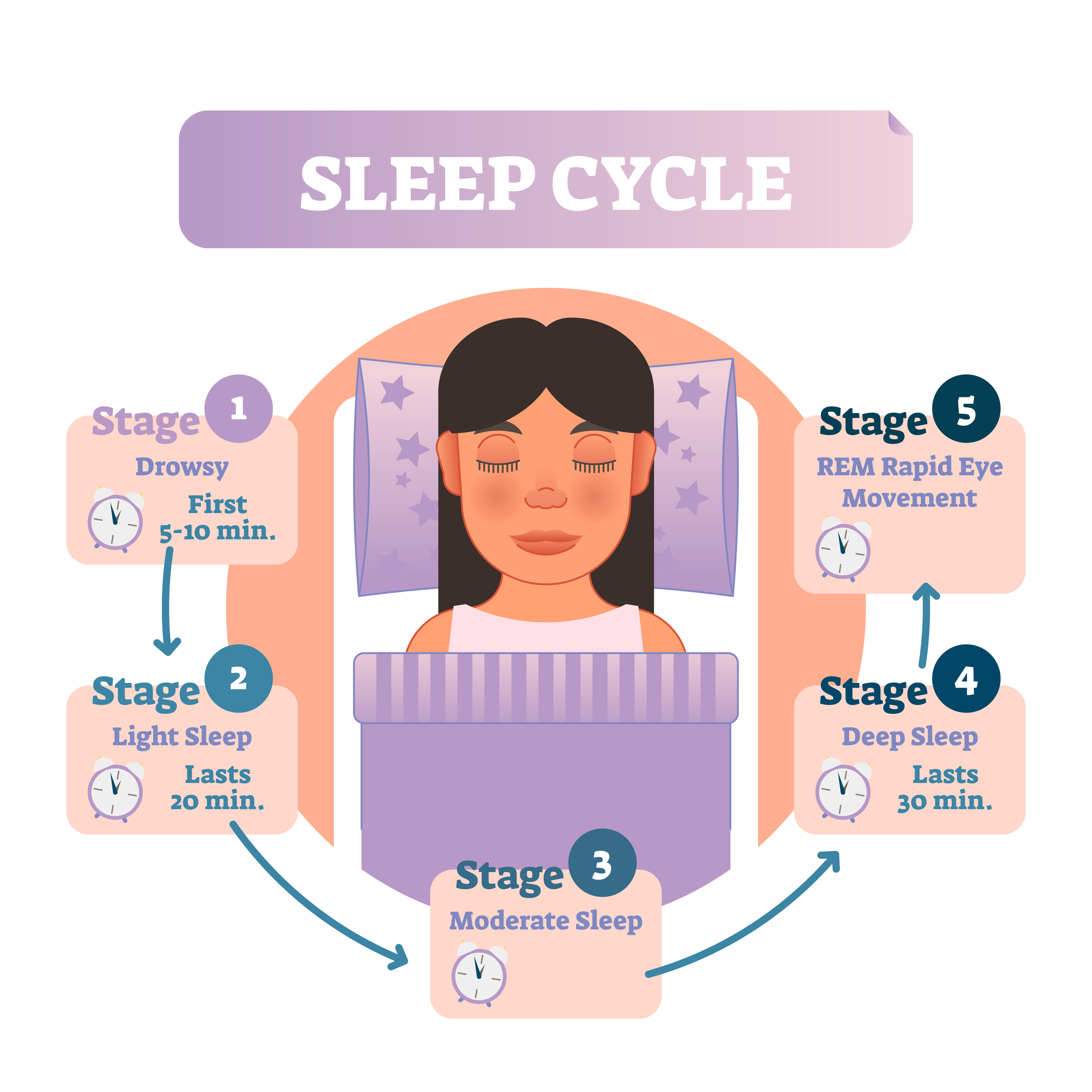 How long are specific sleep sequences? 