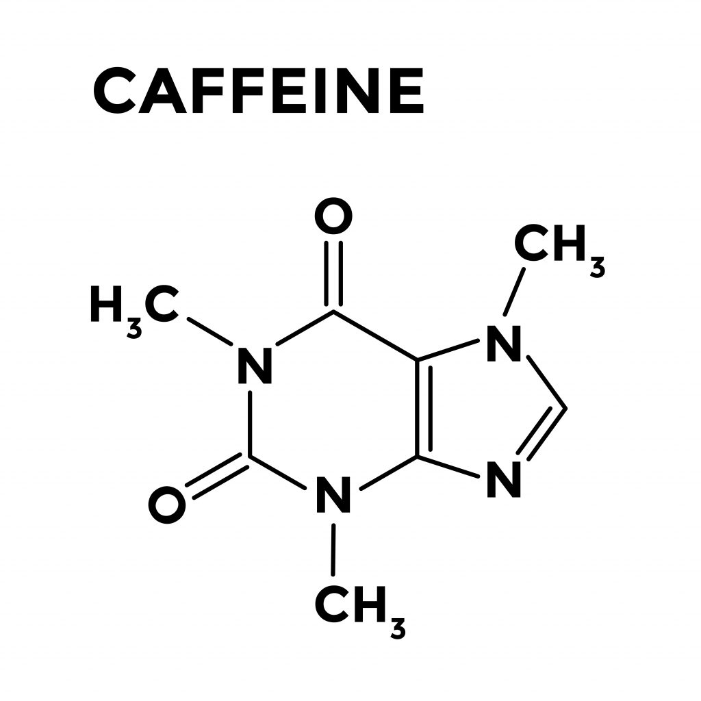 Chemical structure of caffeine