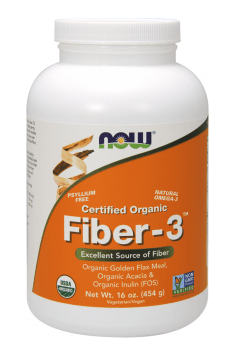 3 types of fiber? Only in Fiber-3 from NOW Foods!