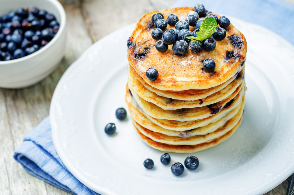 Pancake with blueberries? Count us in!