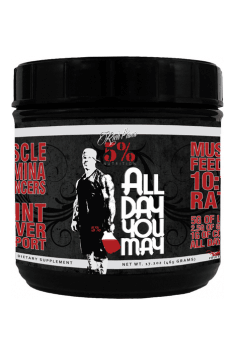 All Day You May from 5% Nutrition is just perfect Intra workout supplements, containing whole range of supporting ingredients like BCAA, carbohydrates and glutamine!