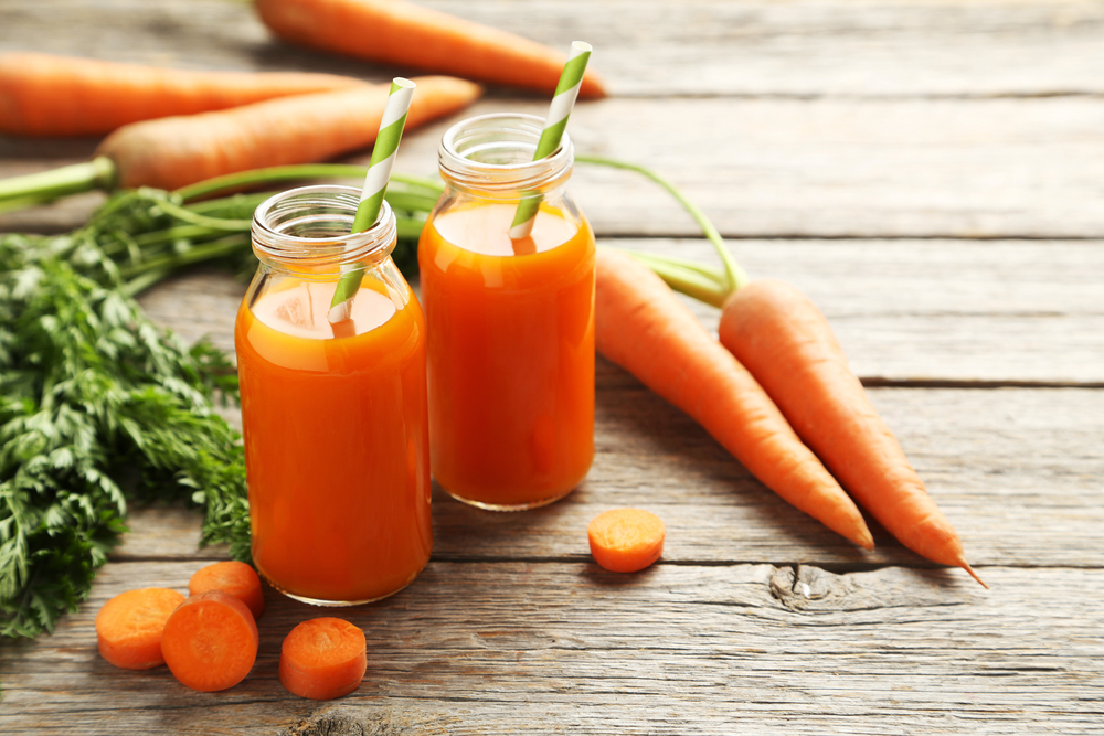 Juice made of carrots is also great!