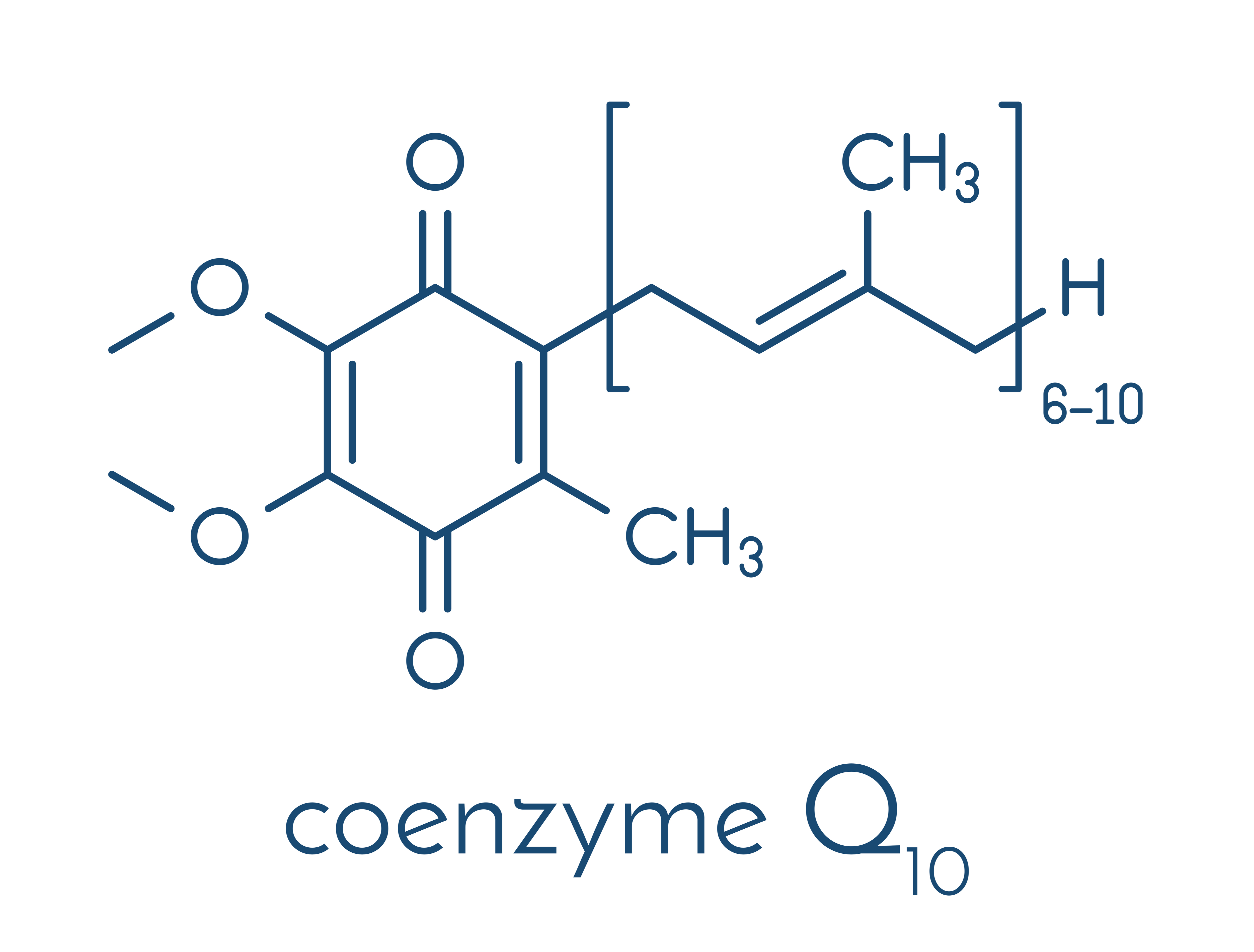 Chemical structure of coenzyme Q10