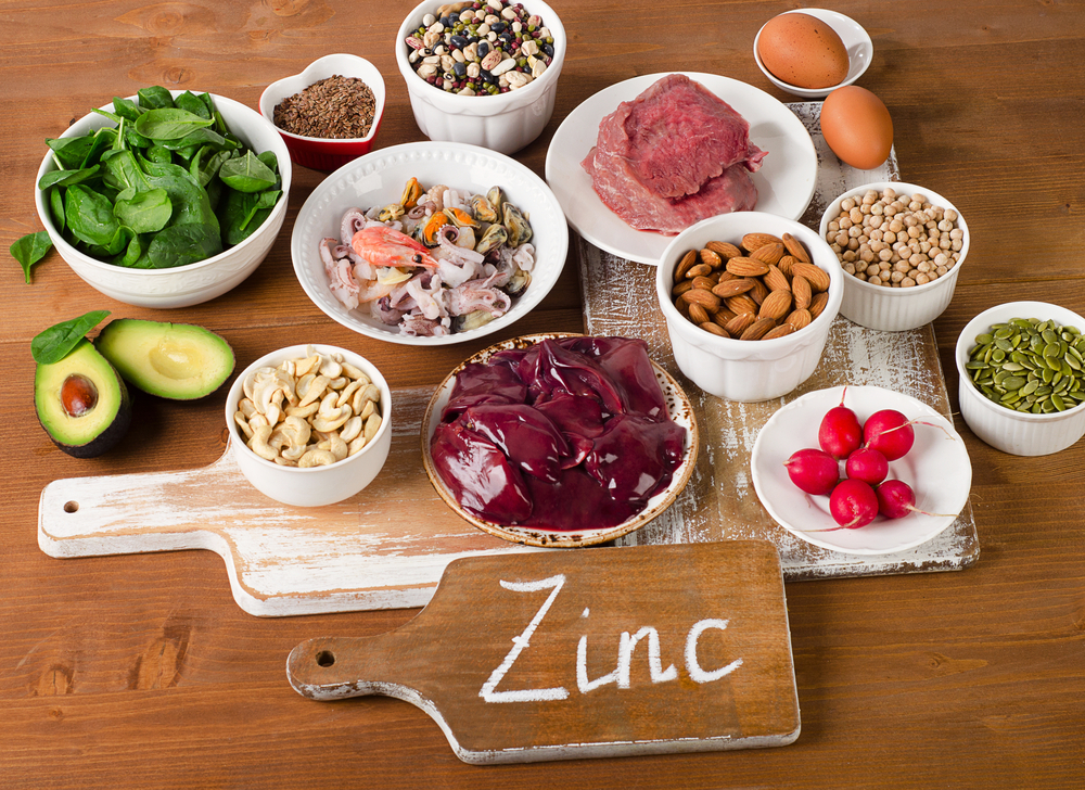 Main sources of zinc in the diet