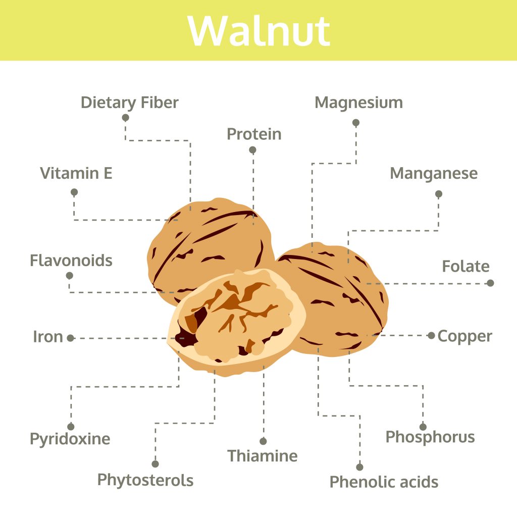 What do walnuts contain?