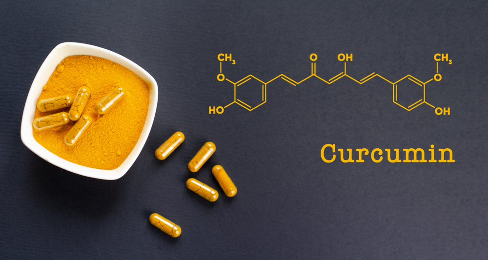 Turmeric and chemical structure of curcumin