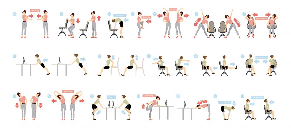 Ideas for stretching in the office