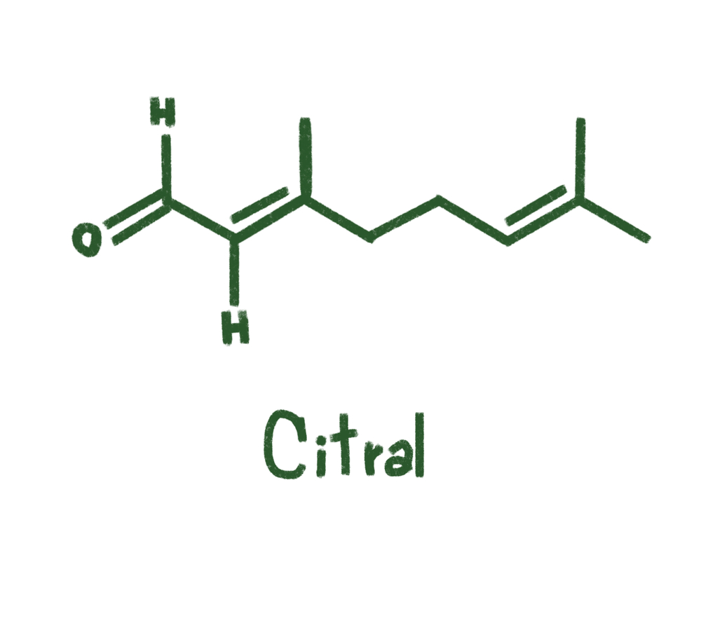 Chemical structure of citral