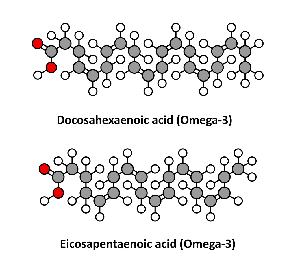 EPA and DHA fatty acids - chemical structure