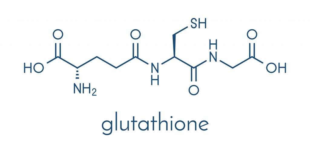 Chemical structure of glutathione