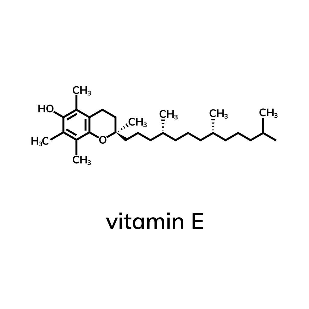 Chemical structure of Vitamin E